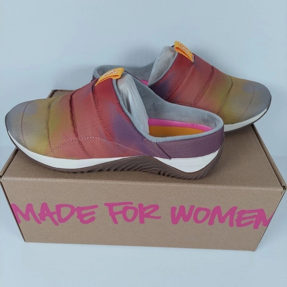 Ryka Echo Puff Womens Slip On Mule 5.5 M Pink Multi Water Repellent Puffer Shoe